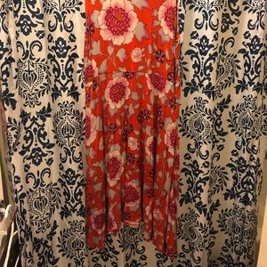 Anthropologie Dresses - Floral Peach Orange 🍊 and Mint Racer Dress Anthropologie Dresses - Floral Peach Orange 🍊 and Mint Racer Dress